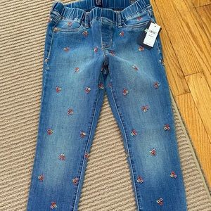 NWT Gap Girls Embroidered High Stretch Jean